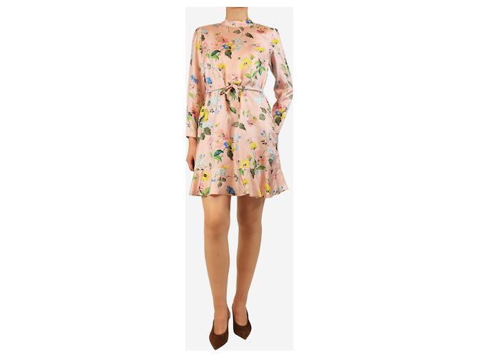 Red Valentino Rosa geblümtes Kleid - Größe UK 12 Pink - Ansicht 4