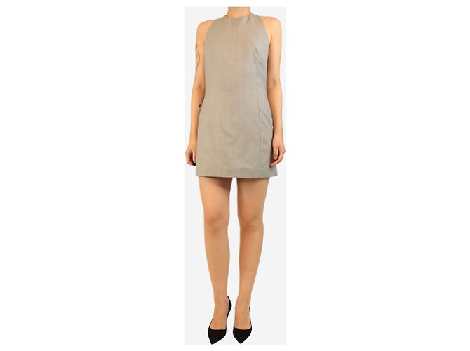 Ralph Lauren Graues Neckholder-Minikleid - Größe UK 10 - Ansicht 3