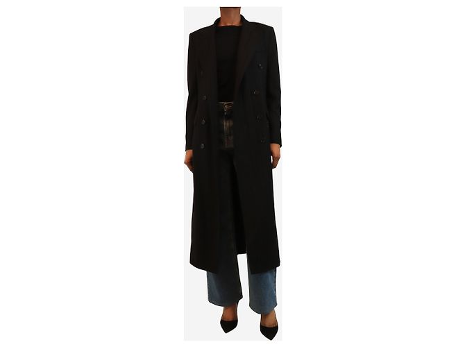 Ralph Lauren Abrigo de raya diplomática negra - talla UK 6 Negro - vista 3