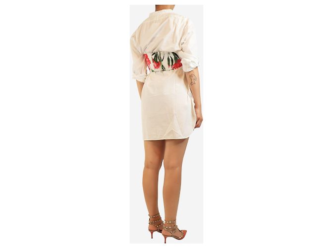 Dolce & Gabbana Top bandeau de amarre frontal con estampado floral rosa - talla UK 12 - vista 2