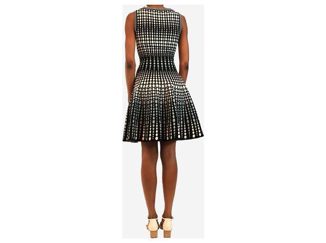 Alaïa Ärmelloses blaues Polka-Dot-Kleid - Größe UK 10 - Ansicht 2