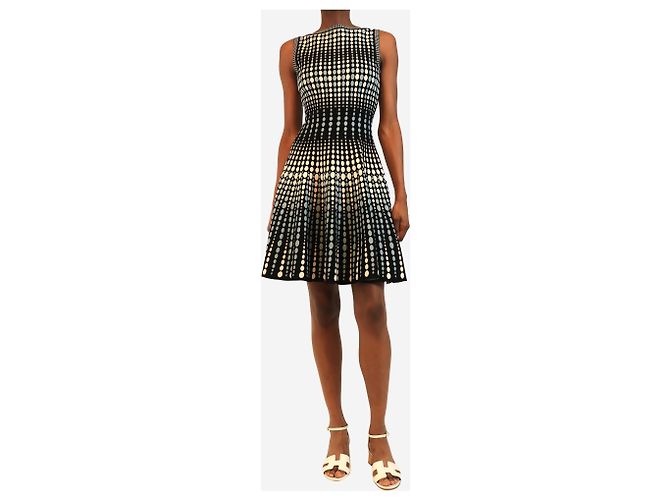 Alaïa Ärmelloses blaues Polka-Dot-Kleid - Größe UK 10 - Ansicht 3