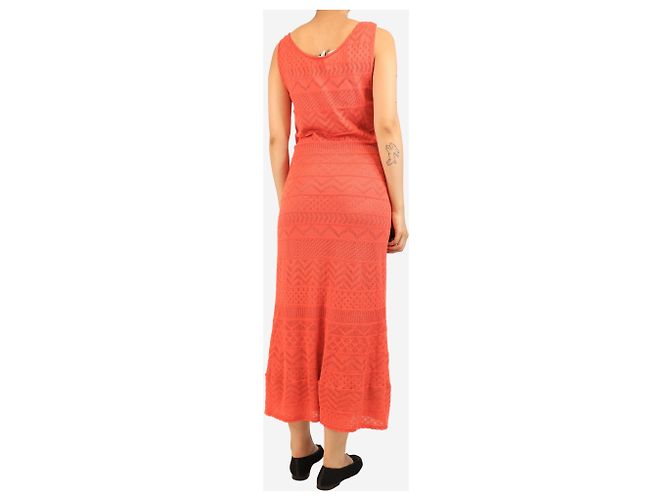 Missoni Strickmidi-Kleid in Orange - Größe UK 10 - Ansicht 2
