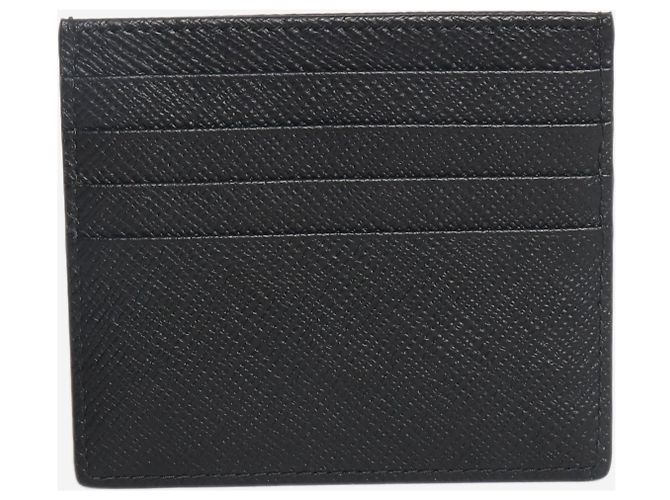Smythson Tarjetero grande de cuero negro - vista 2