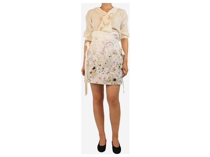 Zimmermann Minirock aus Leinen mit buntem Blumenprint - Größe UK 12 Mehrfarben - Ansicht 2