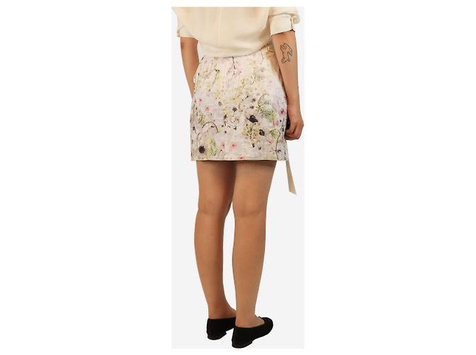 Zimmermann Minirock aus Leinen mit buntem Blumenprint - Größe UK 12 Mehrfarben - Ansicht 3