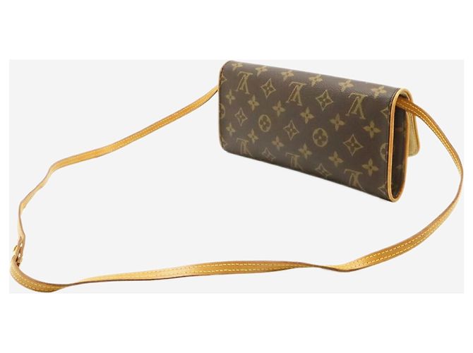 Louis Vuitton Braune Vintage 2001 Monogram Pochette Twin GM Tasche - Ansicht 2