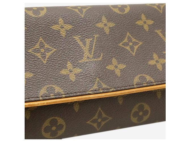 Louis Vuitton Braune Vintage 2001 Monogram Pochette Twin GM Tasche - Ansicht 4