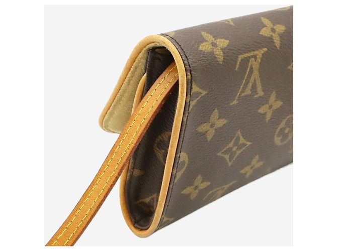 Louis Vuitton Braune Vintage 2001 Monogram Pochette Twin GM Tasche - Ansicht 8