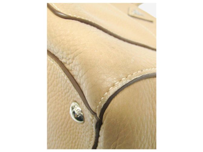 Prada Borsa 2way in pelle Vitello Phenix neutra - vista 13