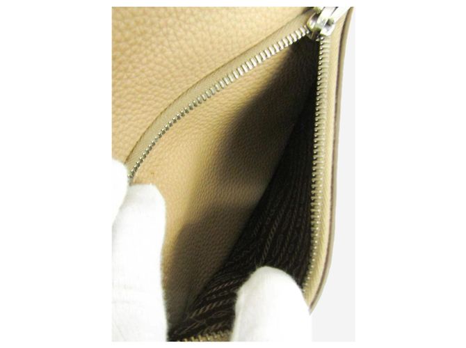 Prada Borsa 2way in pelle Vitello Phenix neutra - vista 7