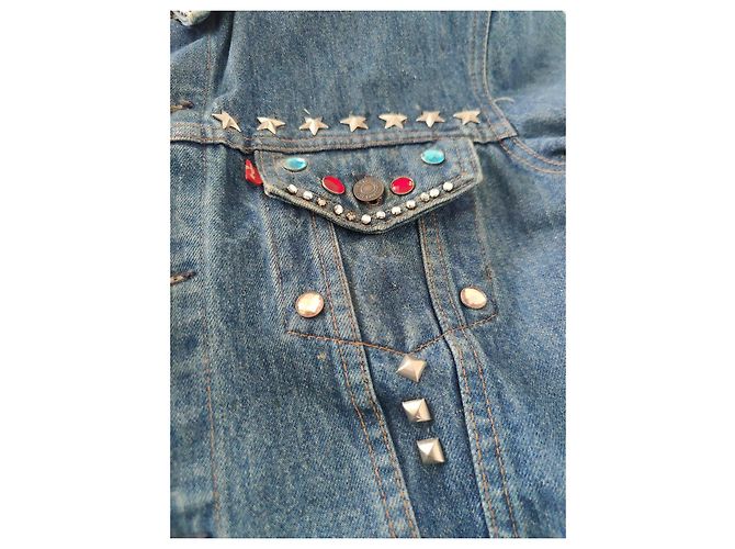 Chaqueta vaquera Levi's bordada de pájaro Azul Multicolor - vista 18