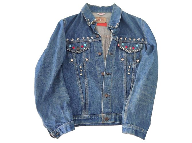 Chaqueta vaquera Levi's bordada de pájaro Azul Multicolor - vista 2