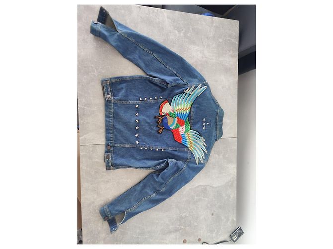 Chaqueta vaquera Levi's bordada de pájaro Azul Multicolor - vista 3