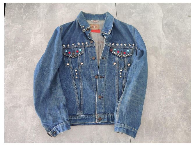 Chaqueta vaquera Levi's bordada de pájaro Azul Multicolor - vista 4