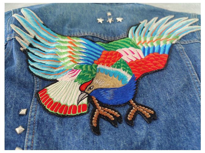 Chaqueta vaquera Levi's bordada de pájaro Azul Multicolor - vista 5