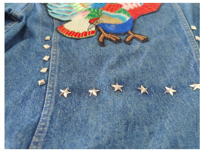 Chaqueta vaquera Levi's bordada de pájaro Azul Multicolor - vista 8