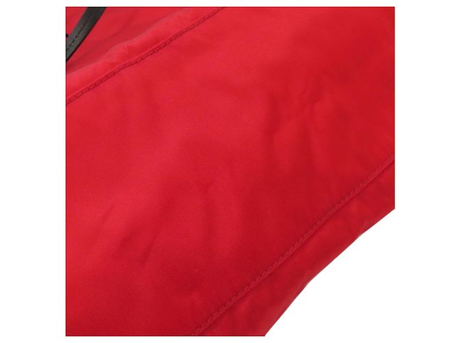 Borsa Tote in Nylon Rosso Prada - vista 12