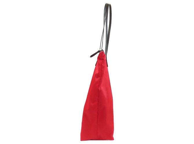 Borsa Tote in Nylon Rosso Prada - vista 3