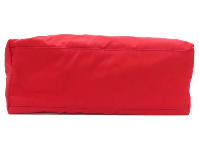 Borsa Tote in Nylon Rosso Prada - vista 4