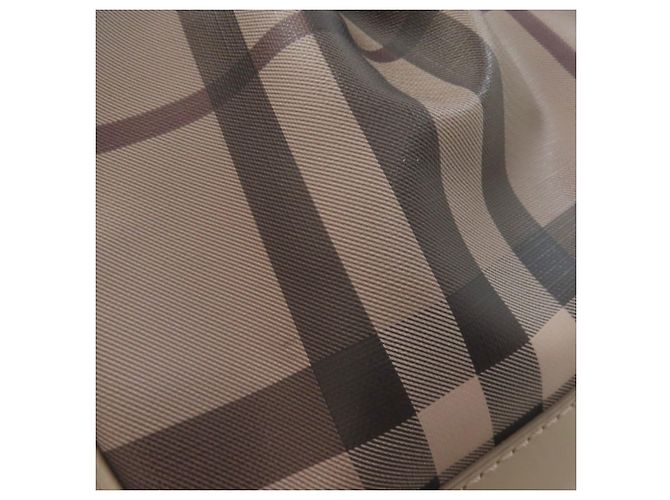 Borsa Tote Burberry Check Marrone - vista 10