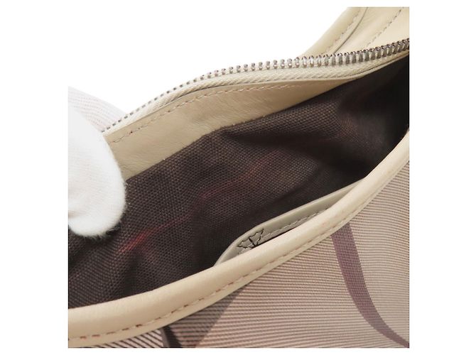 Borsa Tote Burberry Check Marrone - vista 8