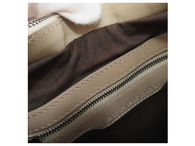 Borsa Tote Burberry Check Marrone - vista 9