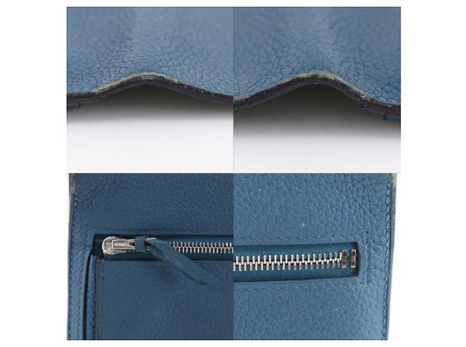 Hermès Portafoglio lungo Dogon Hermes Blu - vista 13