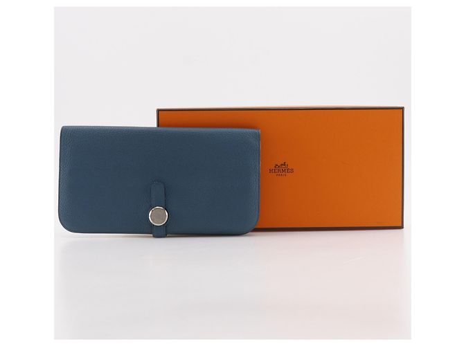 Hermès Portafoglio lungo Dogon Hermes Blu - vista 20