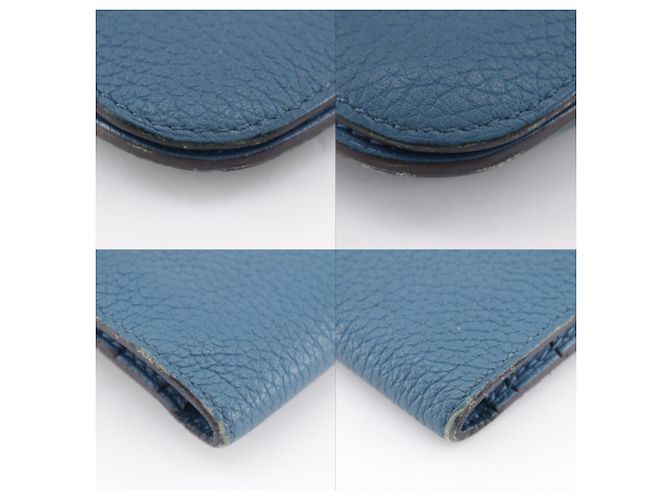 Hermès Portafoglio lungo Dogon Hermes Blu - vista 4