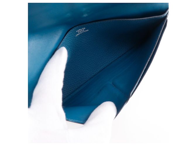 Hermès Portafoglio lungo Dogon Hermes Blu - vista 7