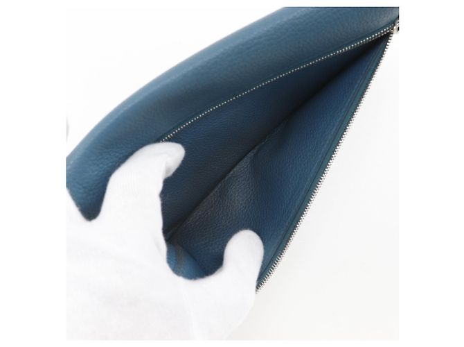 Hermès Portafoglio lungo Dogon Hermes Blu - vista 8