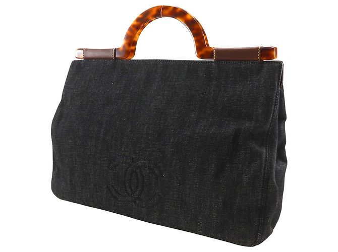 Chanel COCO Mark Denim Handtasche Blau - Ansicht 2