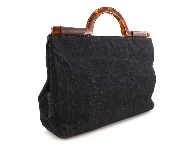 Chanel COCO Mark Denim Handtasche Blau - Ansicht 3