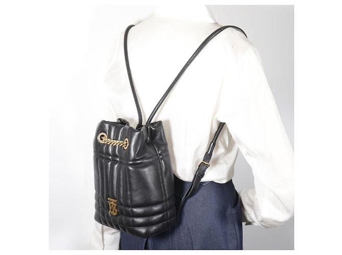 Burberry Quilted Lola Mini Backpack Schwarz - Ansicht 16