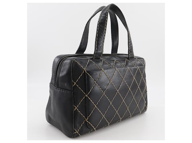 Borsa Chanel Wild Stitch Nero - vista 3