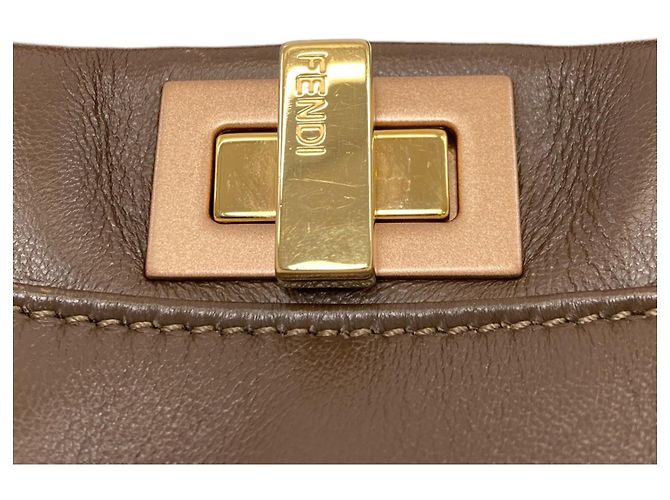 Borsa Fendi Peekaboo Mini 2-Way Marrone Rosa - vista 12