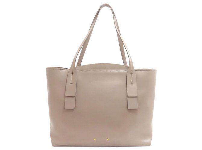 Chloé C Logo Tote Bag aus grauem Leder - Ansicht 2