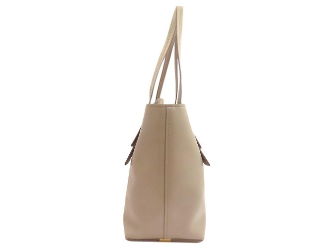 Chloé C Logo Tote Bag aus grauem Leder - Ansicht 3