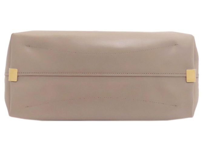 Chloé C Logo Tote Bag aus grauem Leder - Ansicht 4