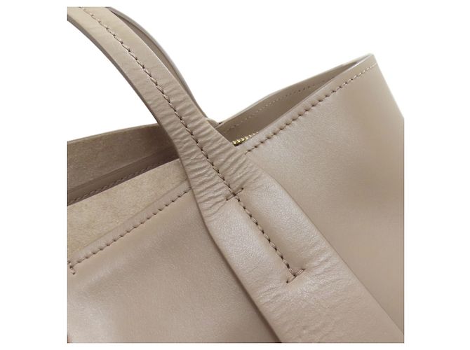 Chloé C Logo Tote Bag aus grauem Leder - Ansicht 8