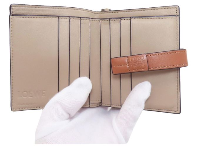 Loewe Anagram Leder-Bifold-Geldbörse Braun - Ansicht 4