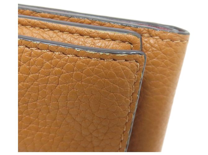 Loewe Anagram Tri-fold Leather Wallet Brown - view 12