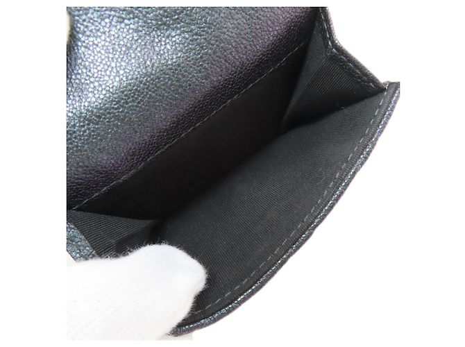 Cartera tríptico Matelassé Coco Mark de Chanel Negro Púrpura Metálico - vista 4