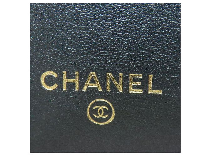 Cartera tríptico Matelassé Coco Mark de Chanel Negro Púrpura Metálico - vista 7