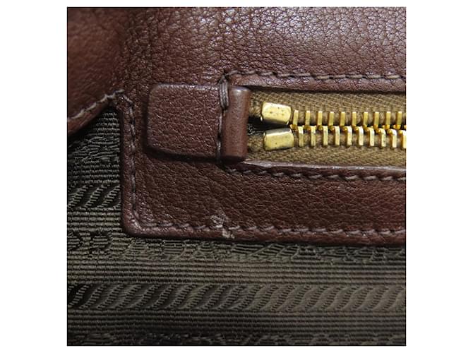 Borsa Tote Prada BR3116 Logo Marrone - vista 8