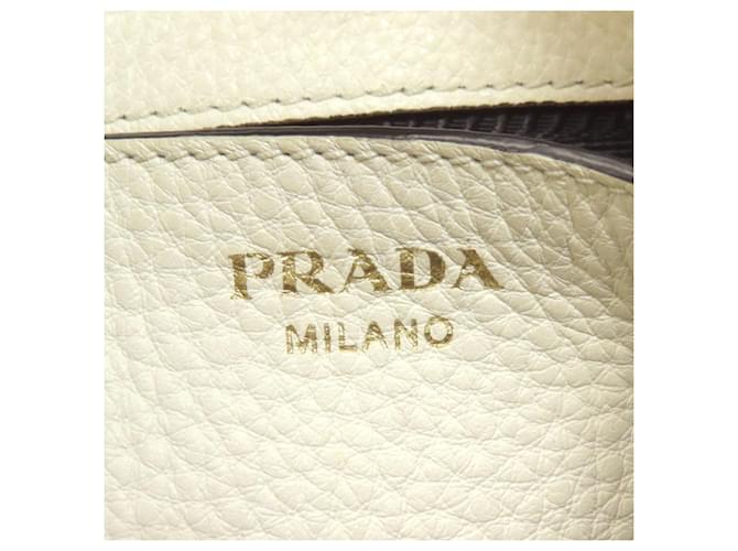 Borsa a tracolla con logo Prada Bianco - vista 6