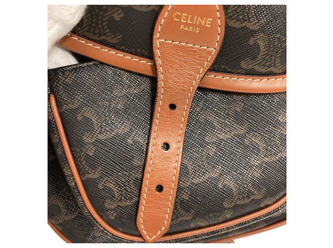 Céline Celine Triomphe Schultertasche Braun - Ansicht 10