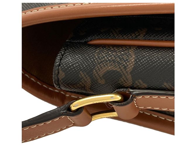 Céline Celine Triomphe Schultertasche Braun - Ansicht 11