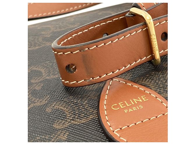Céline Celine Triomphe Schultertasche Braun - Ansicht 12